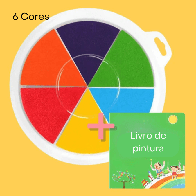 Kit de Pintura Dedinhos Criativos Ridere® - Pintura à Dedo Montessori + Álbum de Pintura (Brinde)