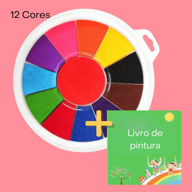 Kit de Pintura Dedinhos Criativos Ridere® - Pintura à Dedo Montessori + Álbum de Pintura (Brinde)