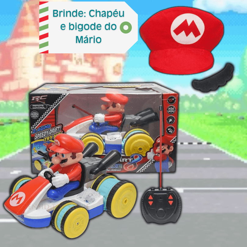 Carrinho de Controle Remoto Super Mário Kart GO Ridere Toys®